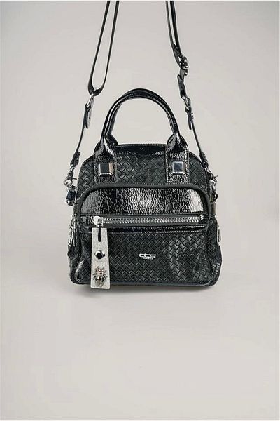 Işıltı kidss Weta black leather arm and shoulder bag