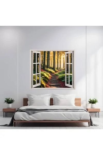 Avex Printed color foil for wall decoration, size 125 x 110 cm, model: VIEW TO HAVEN 37