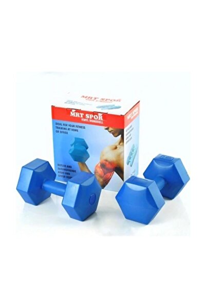 HALL BREATHE 5 Kg Dambıl Ağırlık Seti, Demir Tozlu, Küçük Hacimli, Mavi Renkl...