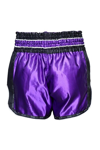 HALL BREATHE Mor Retro Muay Thai Şortu, rahat ve şık spor kıyafeti seçeneği