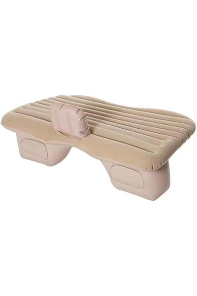Tradeo Inflatable Car Travel Bed – SUV Air Mattress w/ Pump, Flocking Pad for Camping & Backseat Use