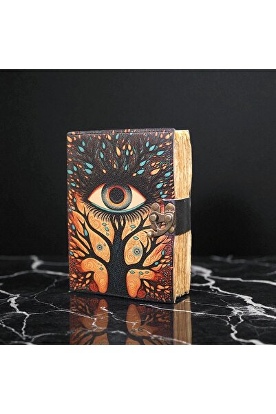 Kuzey Tacı Caiet din piele lucrat manual cu design Scout Tree - Vip cu temati...