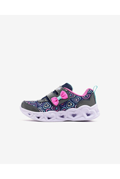 SKECHERS HEART LIGHTS BOOGIE LAND Küçük Kız Çocuk Lacivert Işıklı Spor Ayakkabı 303258N NVMT