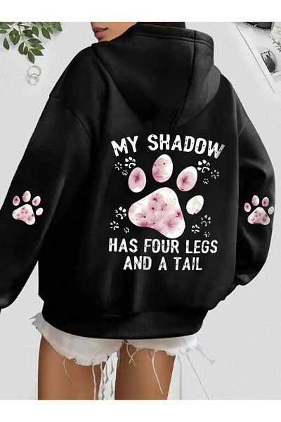 COHERENT Unisex Men/Women Colorful Shadow Custom Printed Cotton Oversize Hooded Sweatshirt