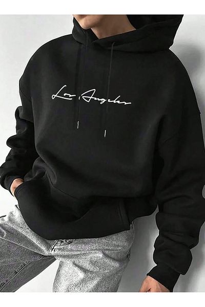 COHERENT Unisex Men/Women Colorful City Custom Printed Cotton Oversize Hooded Sweatshirt