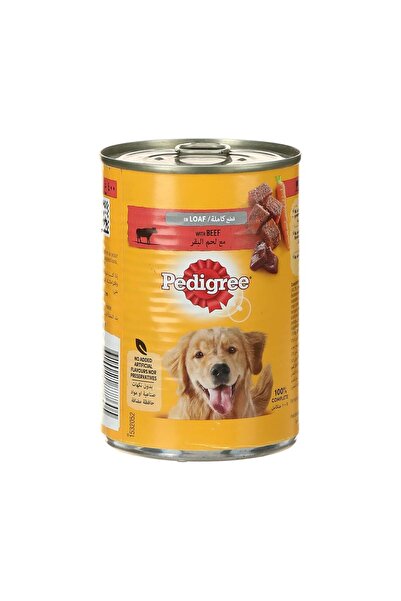 Pedigree Beef Loaf Wet Dog Food Can 400 g Tasty, Balanced Nutrition for Strong, Healthy Dogs