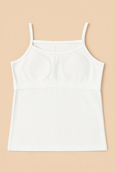 BONY SOCKS Girl's Filled Undershirt White