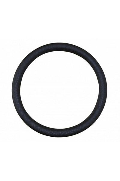 DELUXETUNING Husa volan piele ecologica perforata, diametru 45 cm, culoare neagra, compatibil camion