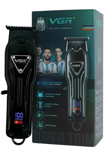 VGR Cordless Professional Hair And Beard Trimmer Digital Shaver V-298