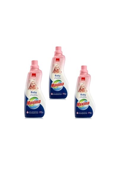 Sano Ultra Concentrated Fabric Softener Baby, Pack of 3, 40 washes, 1L