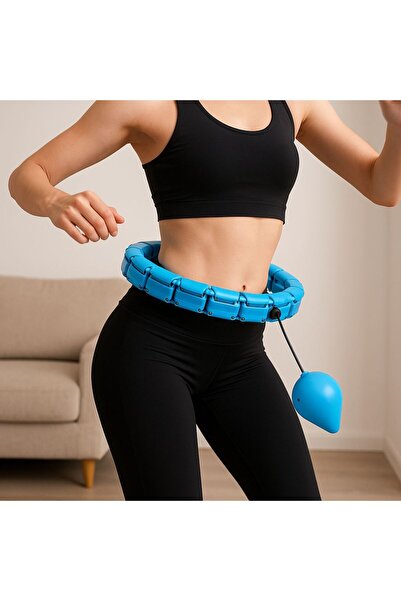 Leyaton Akıllı Hula Hoop Çemberi 24 Bölüm Parça Mor Renk Fitness Spor Egzersiz Halkası