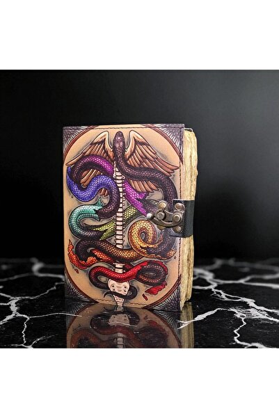 Kuzey Tacı Caiet din piele Mistik Omurga & Yedi Renkli Yılanlar - Producție s...