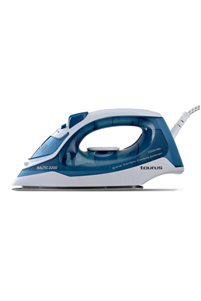 Taurus Fier de calcat Baltic 2200, 2200 W, Debit de abur 25 g/min, Jet de abur 110 g/min (Alb/Albast