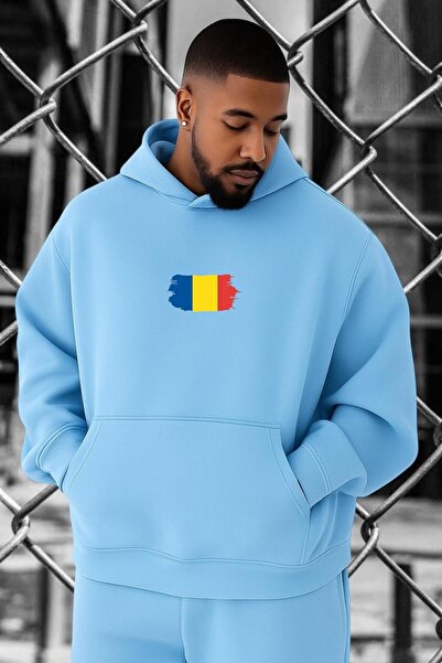 BENROMA 3 Yarn Combed Cotton Romania Printed Oversized Sweatshirt