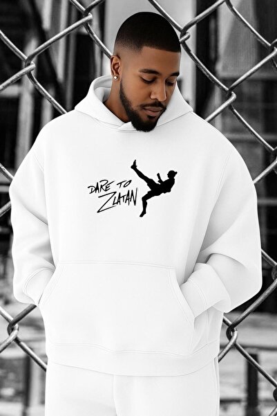 BENROMA Hanorac de marime mare, imprimat, din bumbac pieptănat cu 3 fire