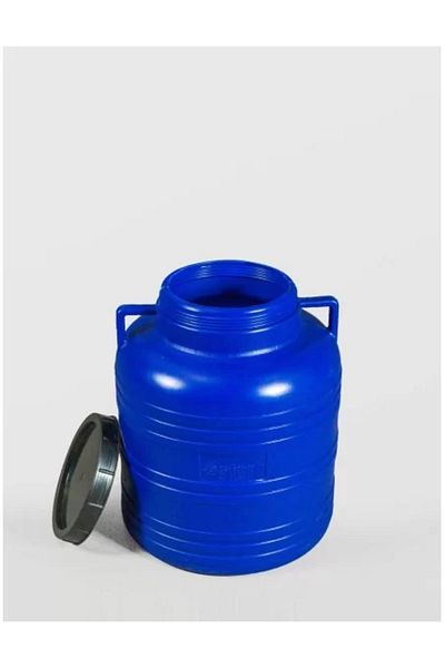sterk Bidon 60 litri, cu capac prin infiletare si manere, Sterk, Plastic Albastru