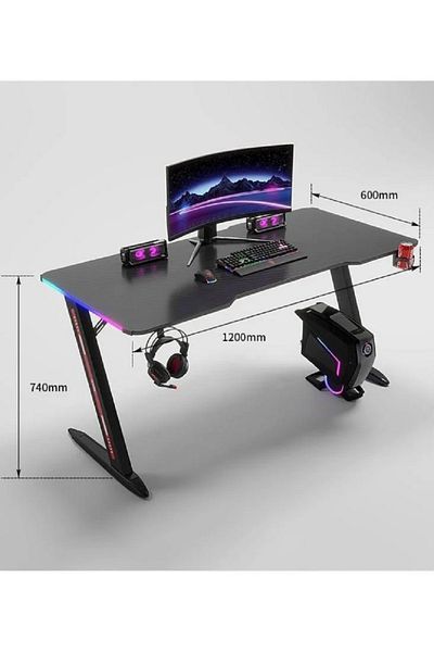 Fun Moment 120x60cm gaming computer table with RGB lighting