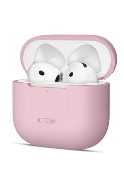 Tech-Protect Силиконов калъф за Apple AirPods 4, розов