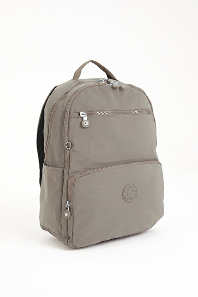 Sanmorris Unisex Water Resistant Crinkle Fabric Backpack with Laptop Compartment and Hanging Pen Holder