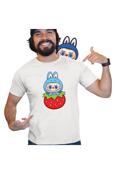 OEM Men's T-shirt Labubu Strawberry