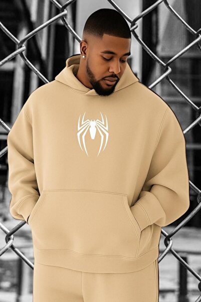 BENROMA 3-Ply Combed Cotton Spider Printed Plus Size Sweatshirt