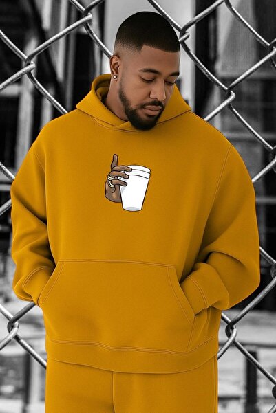 BENROMA Hanorac marime mari cu imprimeu maro