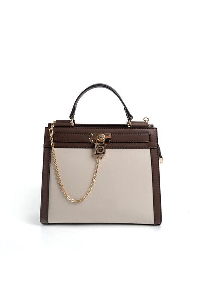 Silver Polo Silver & Polo Beige - Brown Sp1166 Women's Handbag