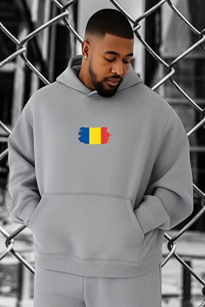 BENROMA 3 Yarn Combed Cotton Romania Printed Oversized Sweatshirt