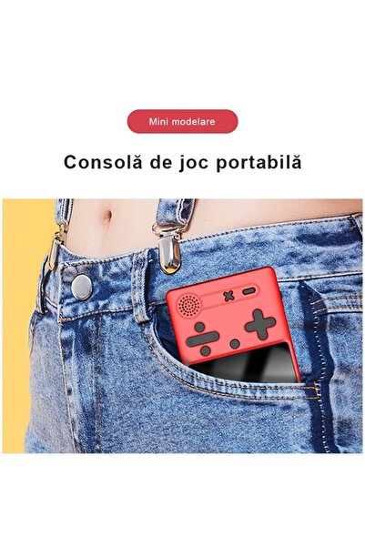 FOXMAG24 Portable console for 2 players, 500 games, Red