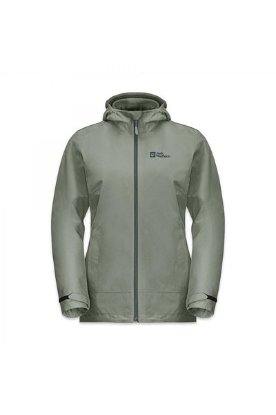 Jack Wolfskin Jack Wolfskin 1115621 Waterproof Moonrise 3in1 Jkt Light Green Women's Coat