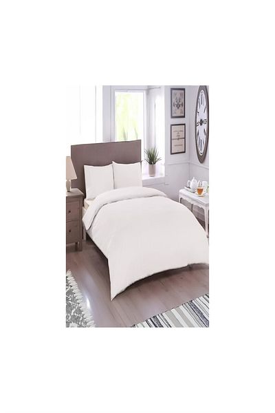 MORE HOME Single Duvet Cover Set + Pillowcase White
