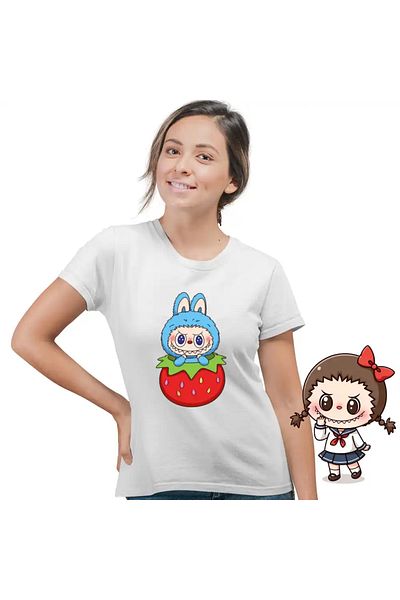 OEM Women's T-shirt Labubu Strawberry