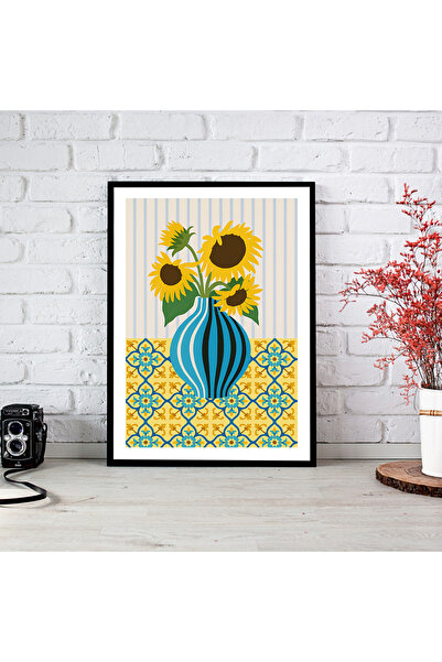 woodsia Tablou cu poster din lemn MDF cu aspect de cadru dintr-o bucată FWMD ...