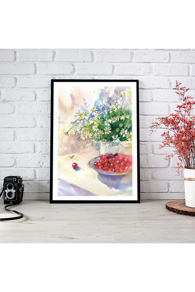 woodsia Tablou cu poster din lemn MDF cu aspect de cadru dintr-o bucată FWMD TEK0107