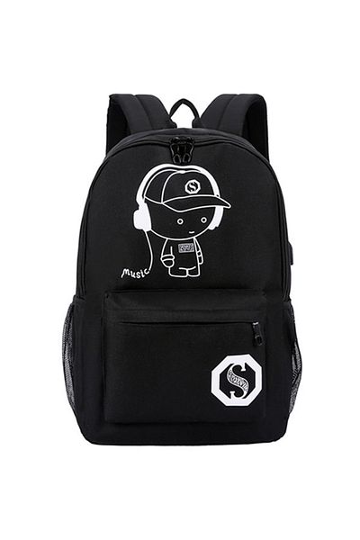 ENAR Large capacity backpack, student commuting backpack, travel bag, black