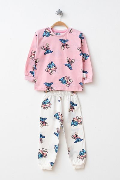 Beniizle Patterned 2-Piece Girls' Pajama Set