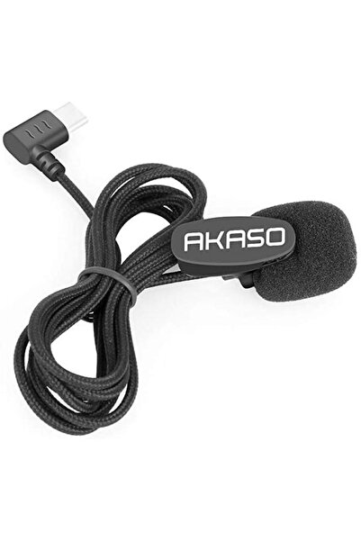 AKASO Microfon extern SYZ0086-BK, pentru Brave 7/Brave 8, 1.5 m (Negru)