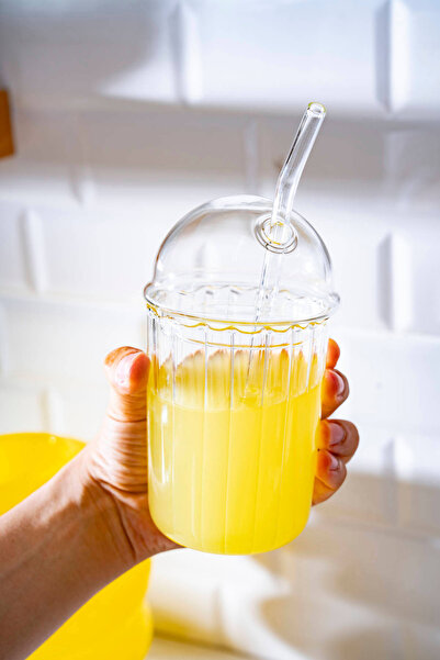 ACAR Lumis Pipetli Cam Bardak - 400 ml
