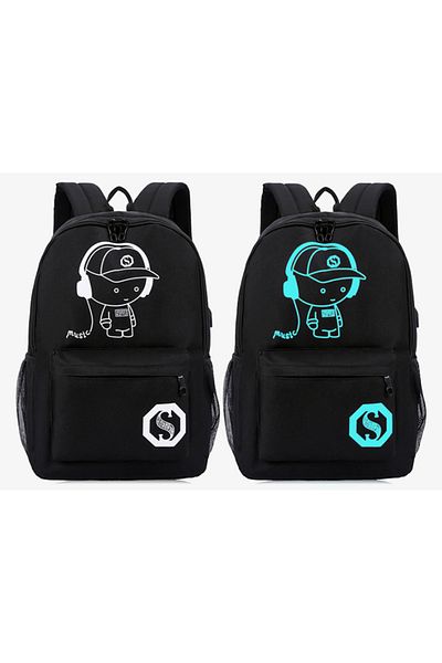 ENAR Large capacity backpack, student commuting backpack, travel bag, black