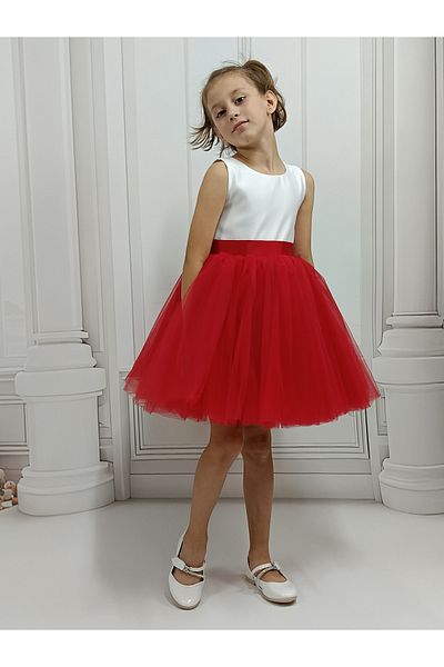 MadyaButik There Is a Model Red / White Graduation, Celebration Dress