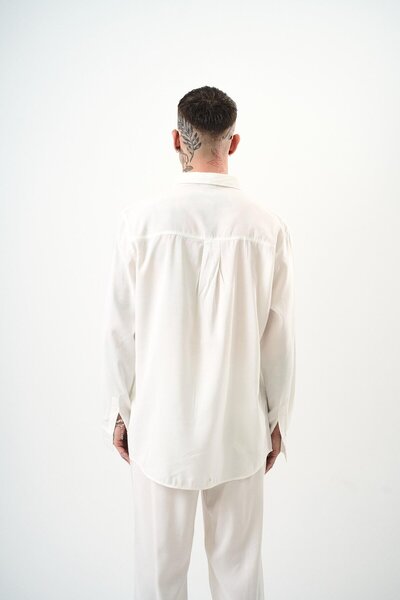 Respire Чоловіча сорочка оверсайз біла