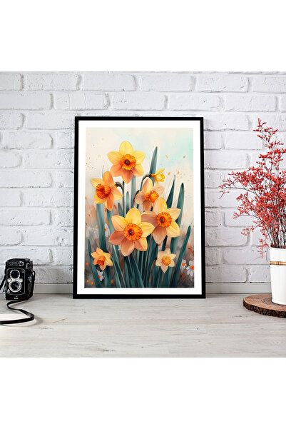 woodsia Tablou cu poster din lemn MDF cu aspect de cadru dintr-o bucată FWMD ...