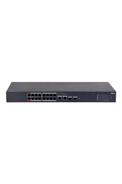 DAHUA Cs4218-16et-190, 16 porturi, Megabit, Poe 190w, 2 Port Sfp Gigabit Comb...