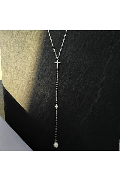 Abundo Faith silver chain, 45 cm