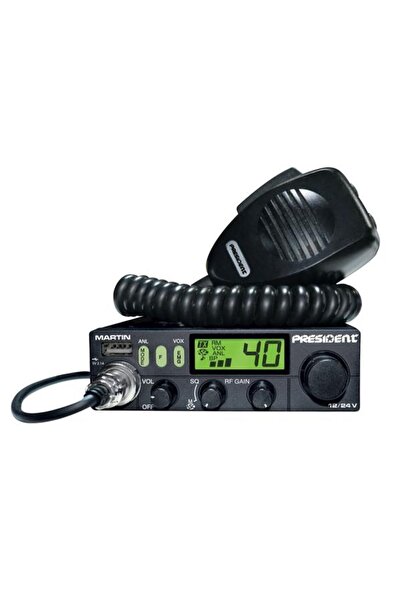 President Stație radio CB MARTIN ASC, Roger Beep, scanare, filtru ANL, 4W, 12...