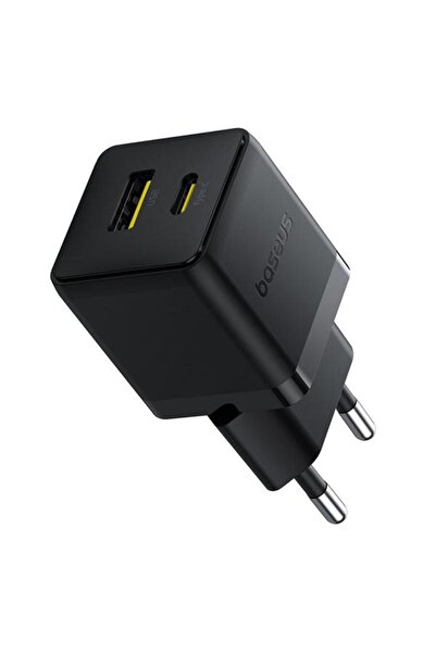 Baseus Încărcător de rețea Palm, 30 W, 1 x USB Tip-C, 1 x USB (Negru)