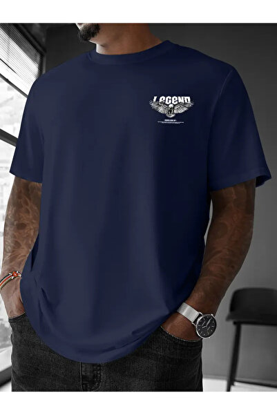 ACTIVE MODA -Legend Printed Cotton Oversize Men's Tshirt Large Size