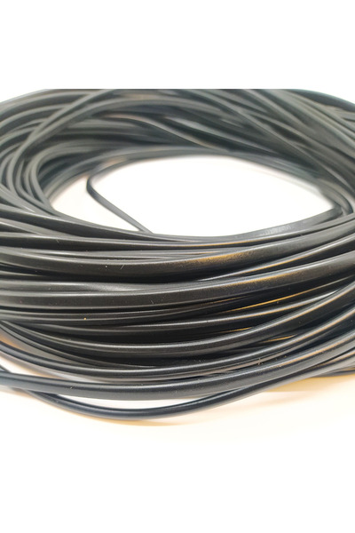 Retro Vitrini 2x0,50 Balık Sırtı (Yassı) Kablo Siyah Renk 1 Metre