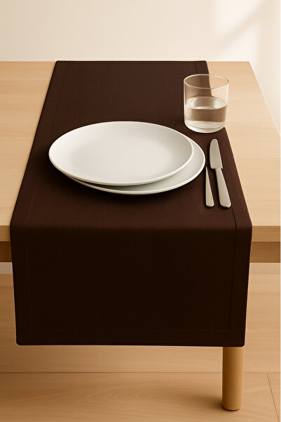 Luvora Home Runner din lenjerie din seria Nova - maro