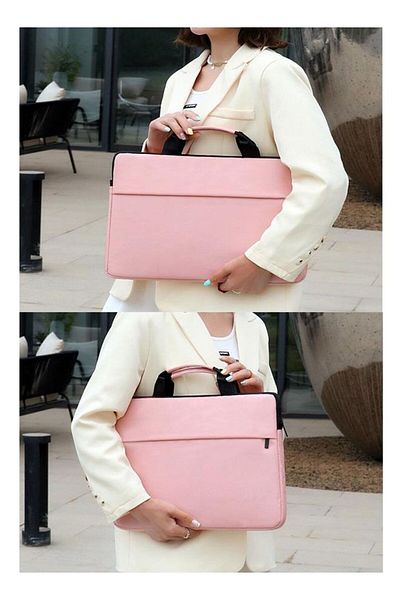 COOYA 14inch ipad Laptop Bag ,Oxford fabric, scratch resistant, wear-resistant, practical &safe,Pink